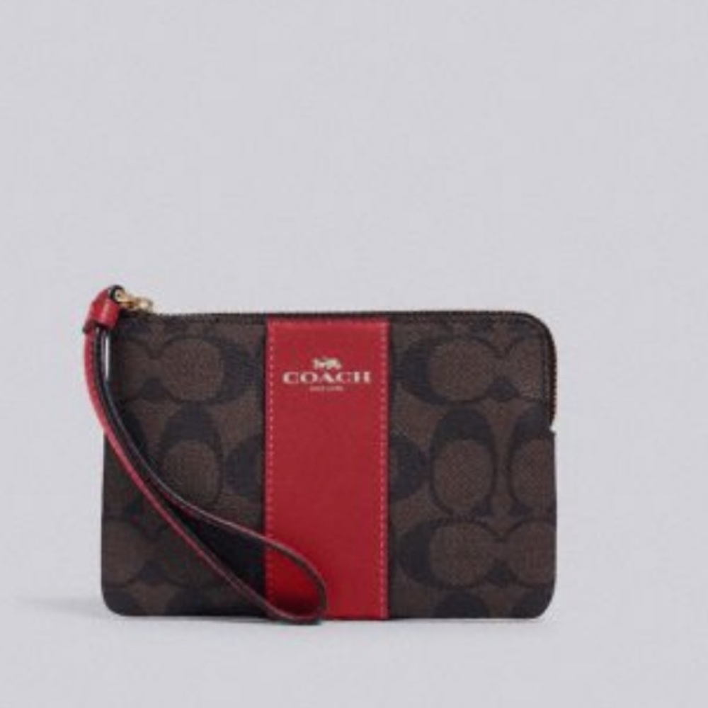 Authentic Coach Wallet Red & Brown